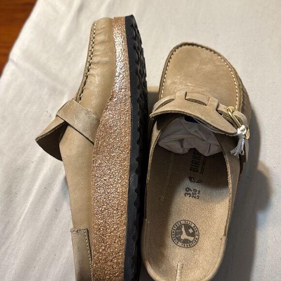 NWT Birkenstock Buckley Style Oiled Leather in Light Tobacco - Picture 3 of 10